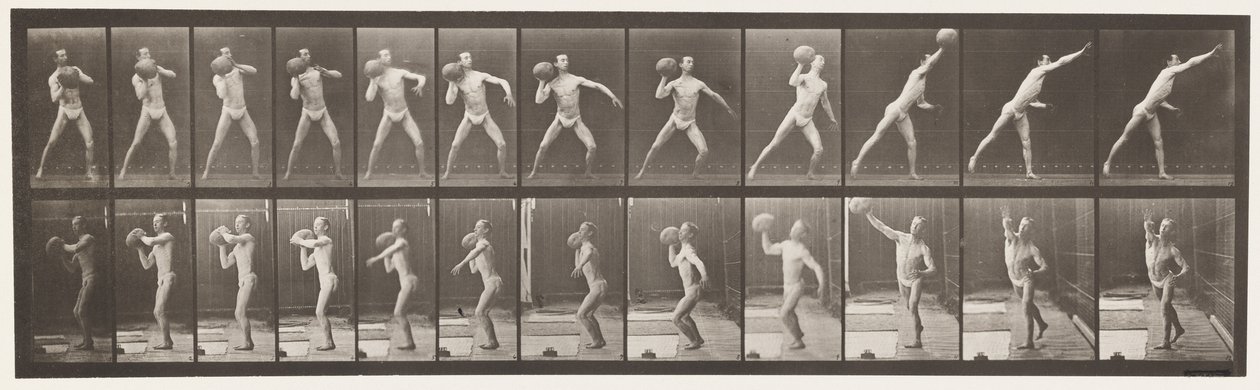 Tafel 319. Heben eines 75-Pfund-Steins von Eadweard Muybridge