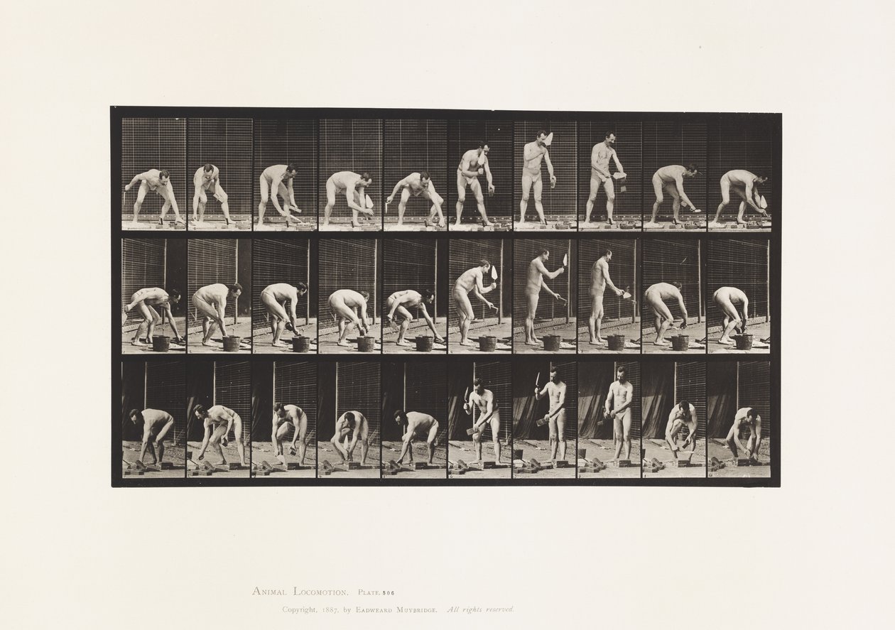 Tafel 506. Ziegelsteine legen von Eadweard Muybridge