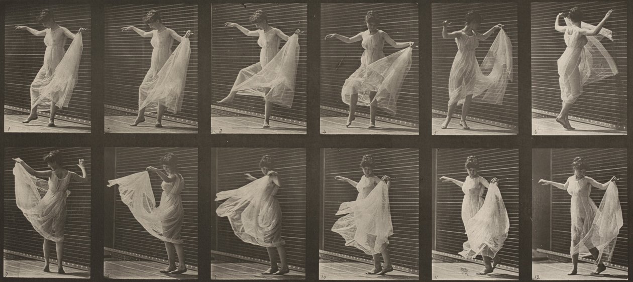 Tafel Nummer 189. Tanz (Fantasietanz) von Eadweard Muybridge