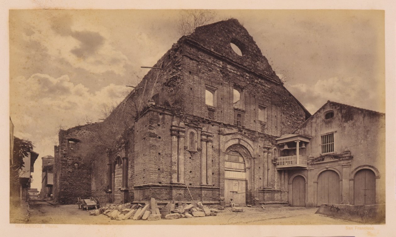 Ruinen der Kirche San Domingo, Panama von Eadweard Muybridge