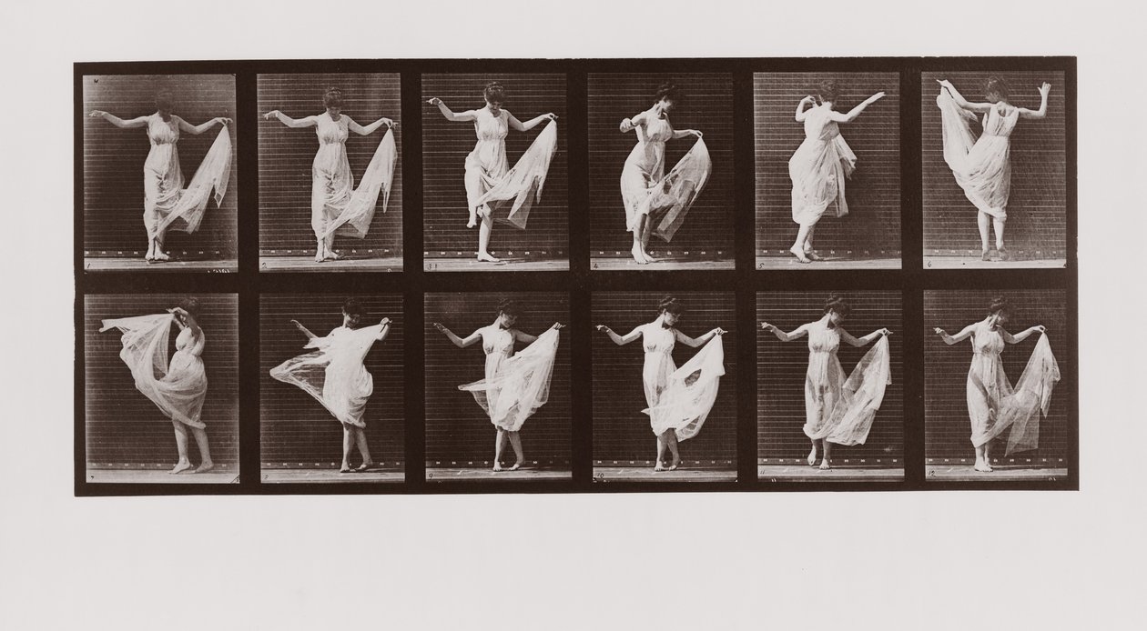 Frau tanzt, Platte 107 aus Animal Locomotion von Eadweard Muybridge