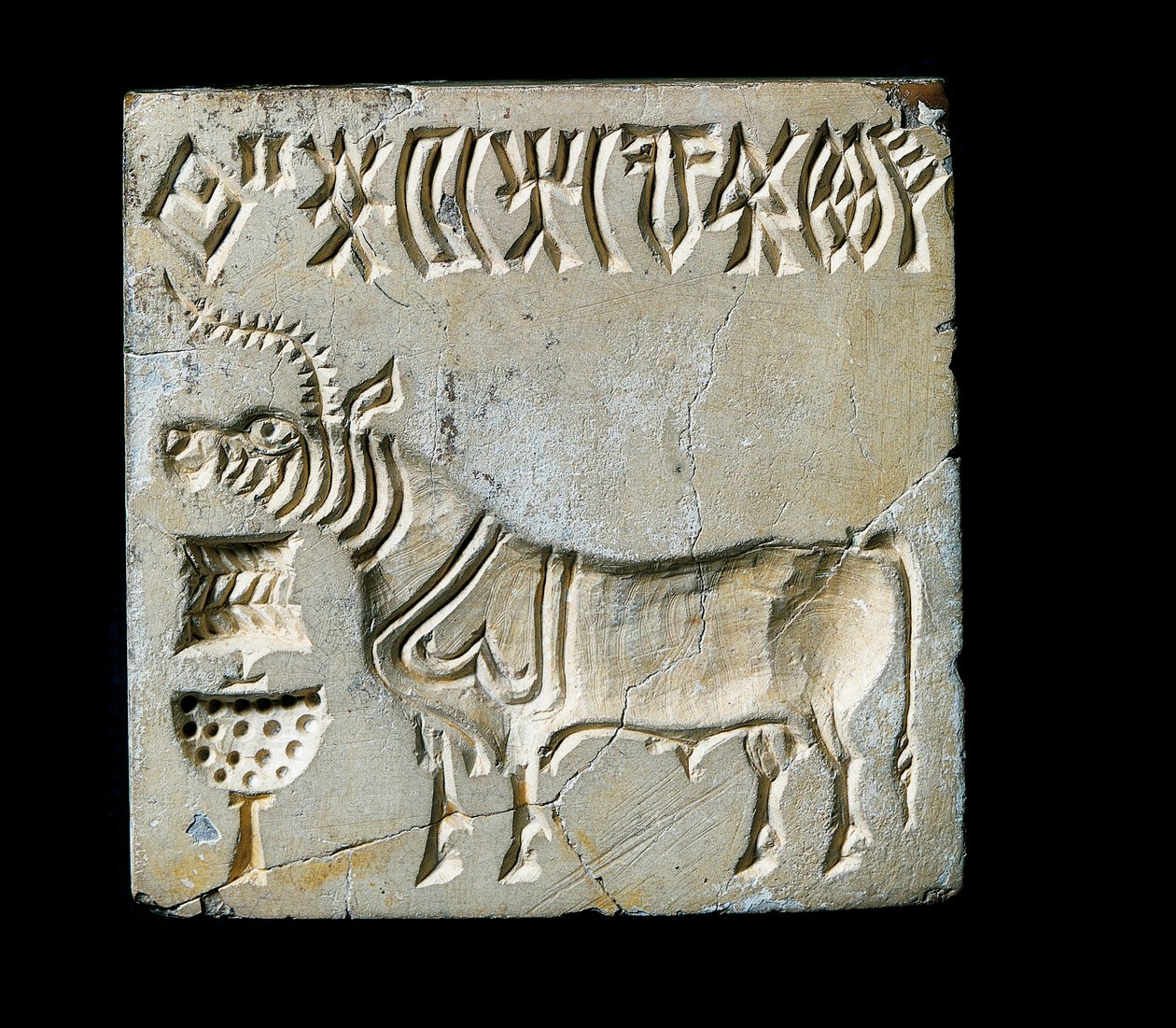 Zivilisation des Industals: Siegel eines Tieres. 26.-25. Jahrhundert v. Chr. (Bronzezeit) von Early Bronze Age