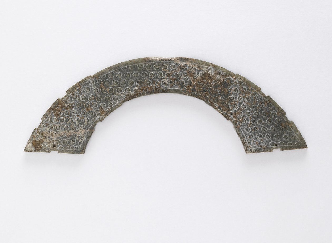 Dünne Platte in Kreisform geschnitten, vom Typ huang, Changsha, Provinz Hunan, 4.-3. Jahrhundert v. Chr. von Eastern Zhou Dynasty Chinese School
