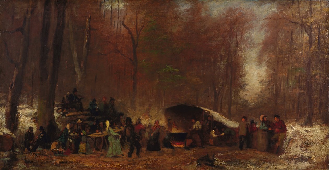 Ein anderes Zuckerkochen von Eastman Johnson
