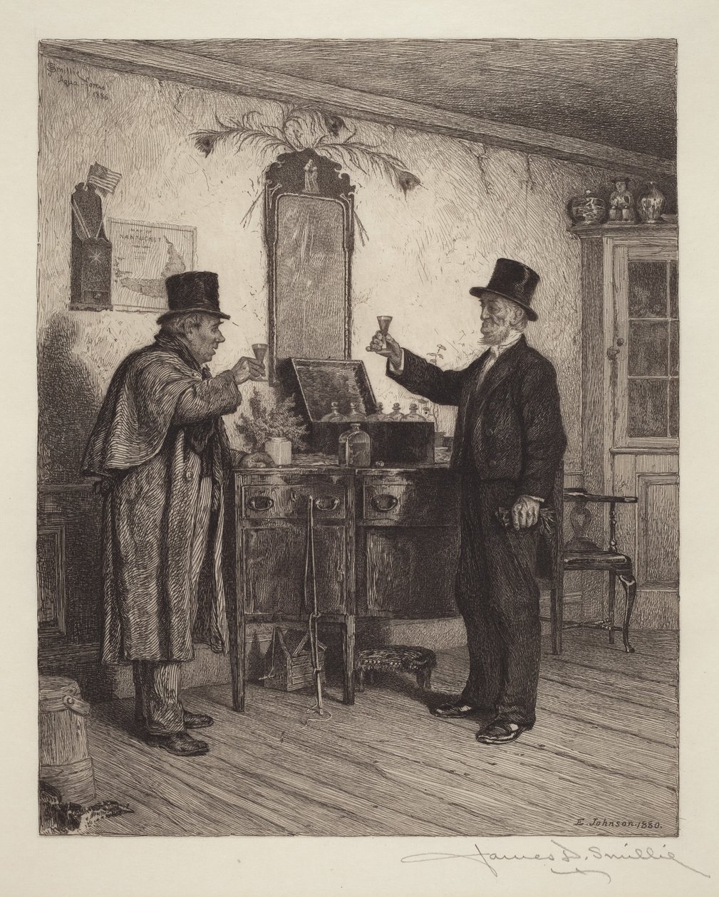 Ein Glas mit dem Gutsherrn von Eastman Johnson