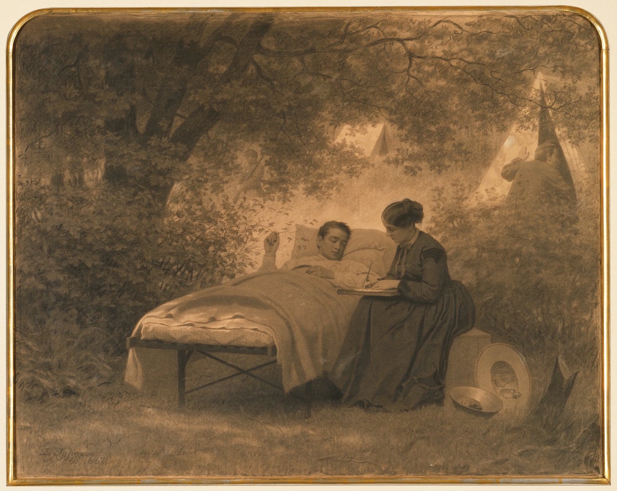 Der Brief nach Hause von Eastman Johnson