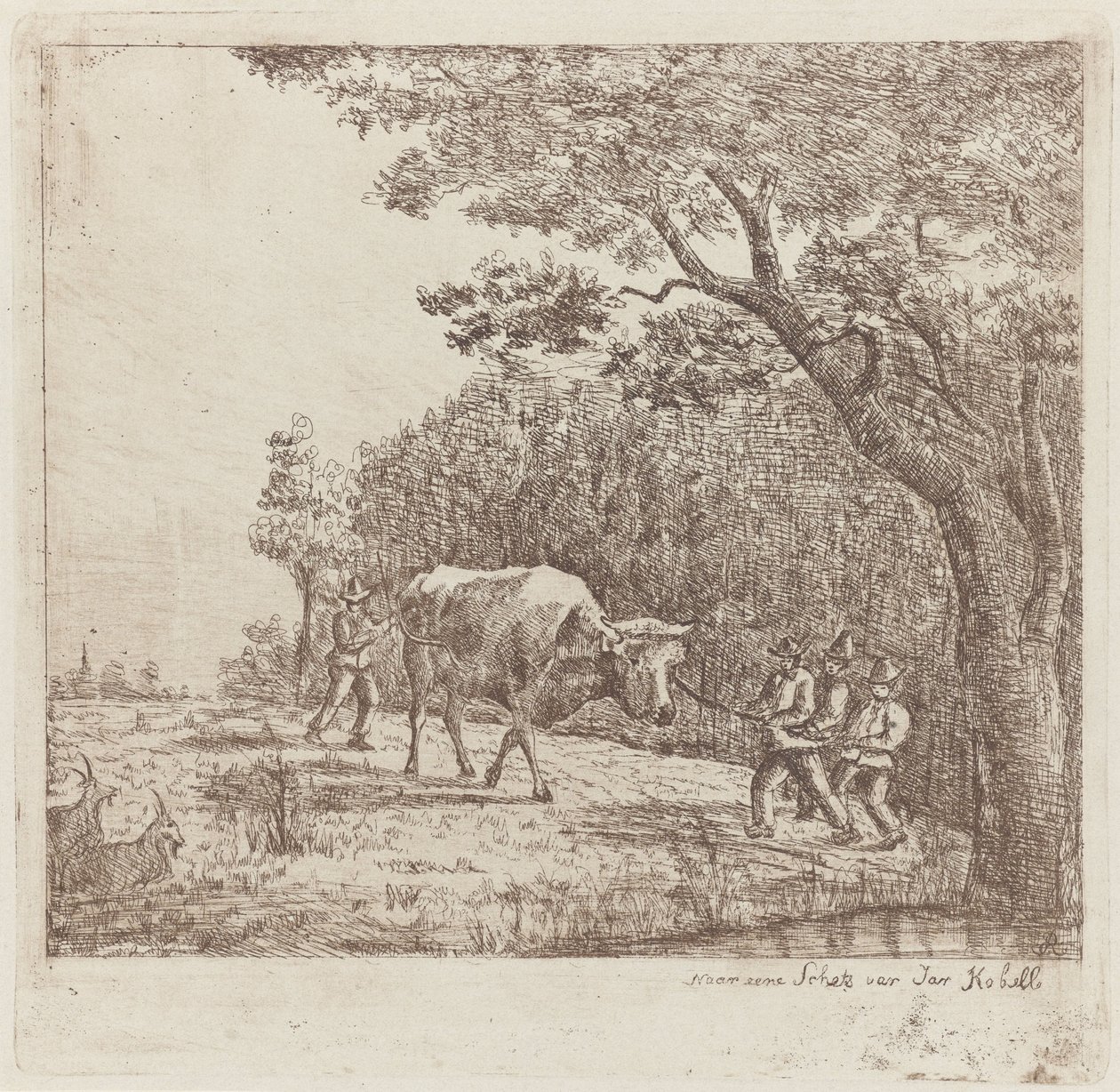 Vier Männer und ein Stier von Eberhard Cornelis Rahms