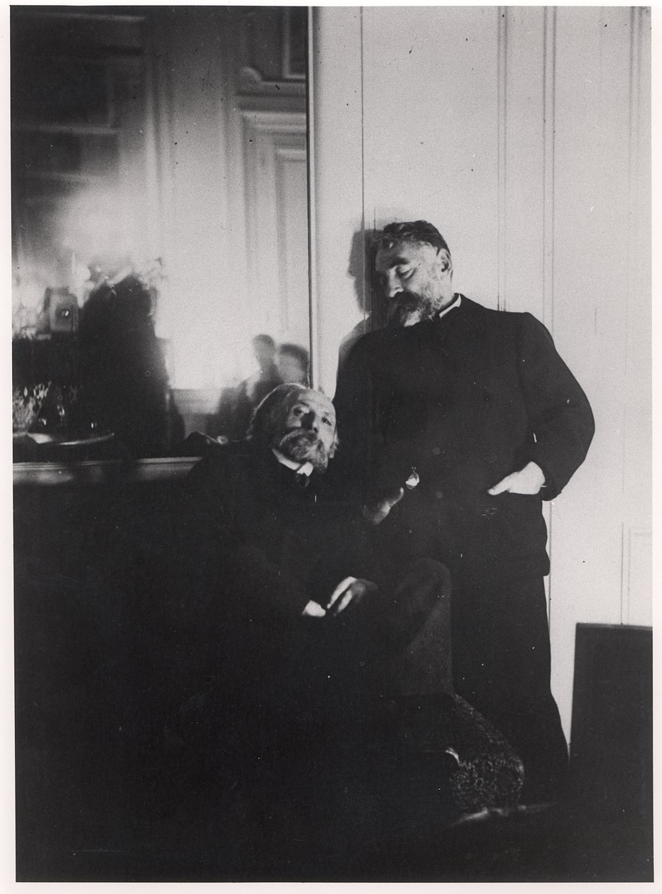 Auguste Renoir (1841-1919) und Stephane Mallarme (1842-98) von Edgar Degas
