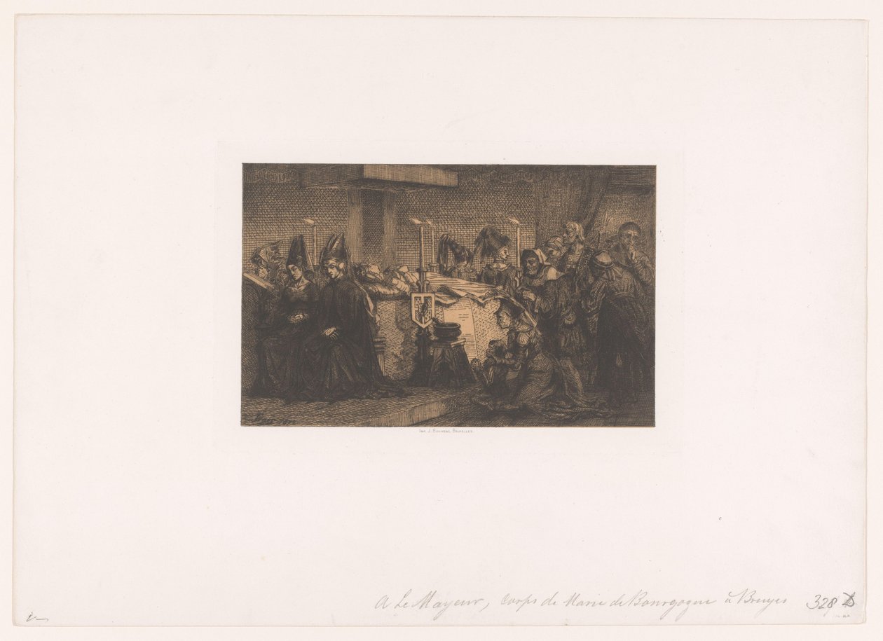 Maria von Burgund aufgebahrt in Brügge von Edgar Alfred Baes
