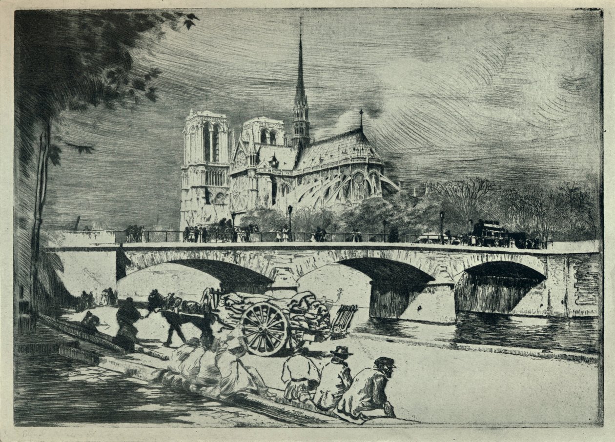 Die Apsis von Notre Dame, 1915 von Edgar Chahine
