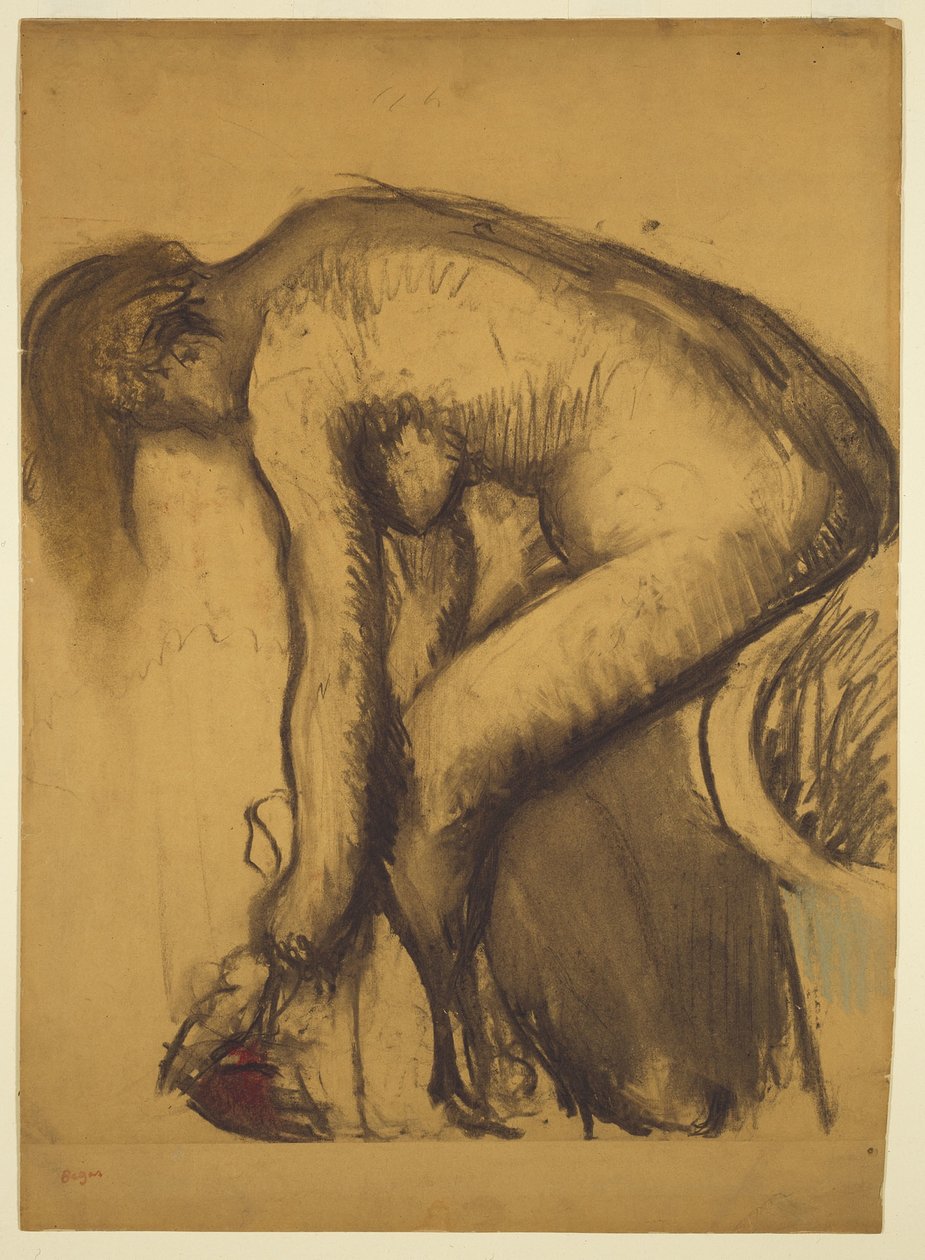 Nach dem Bad (Frau trocknet ihre Füße) von Edgar Degas