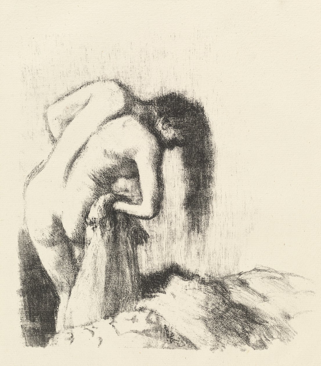Nach dem Bad La sortie du bain Petite planche, ca. 1891 von Edgar Degas