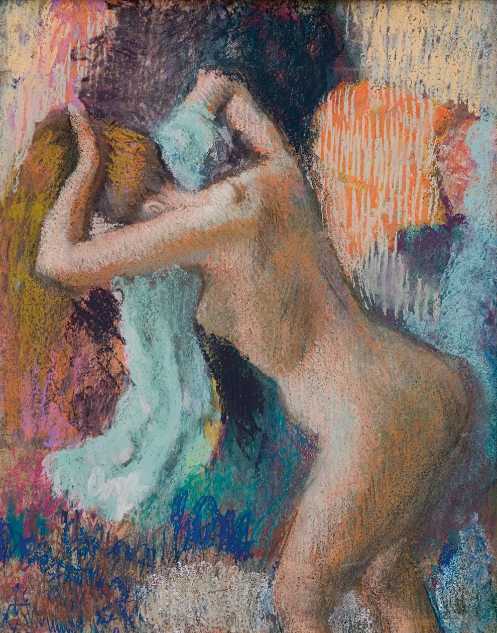 Nach dem Bad, Frau trocknet sich ab von Edgar Degas