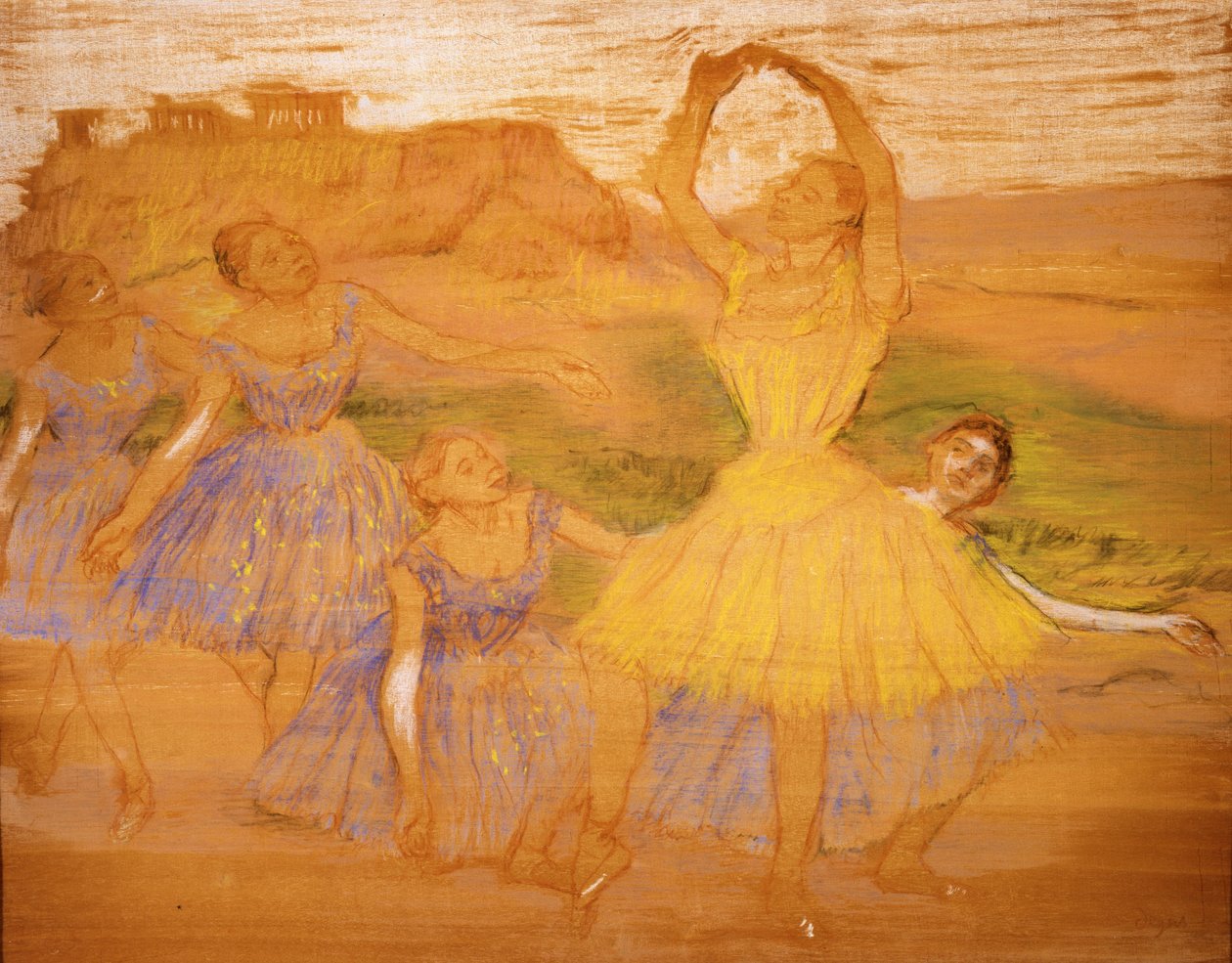 Gruppe von Tänzern, ca. 1895-1897 von Edgar Degas