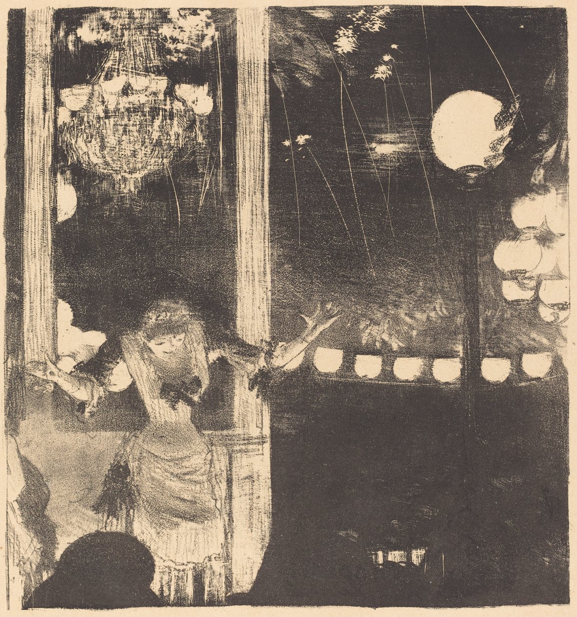 Mademoiselle Bécat im Café des Ambassadeurs von Edgar Degas