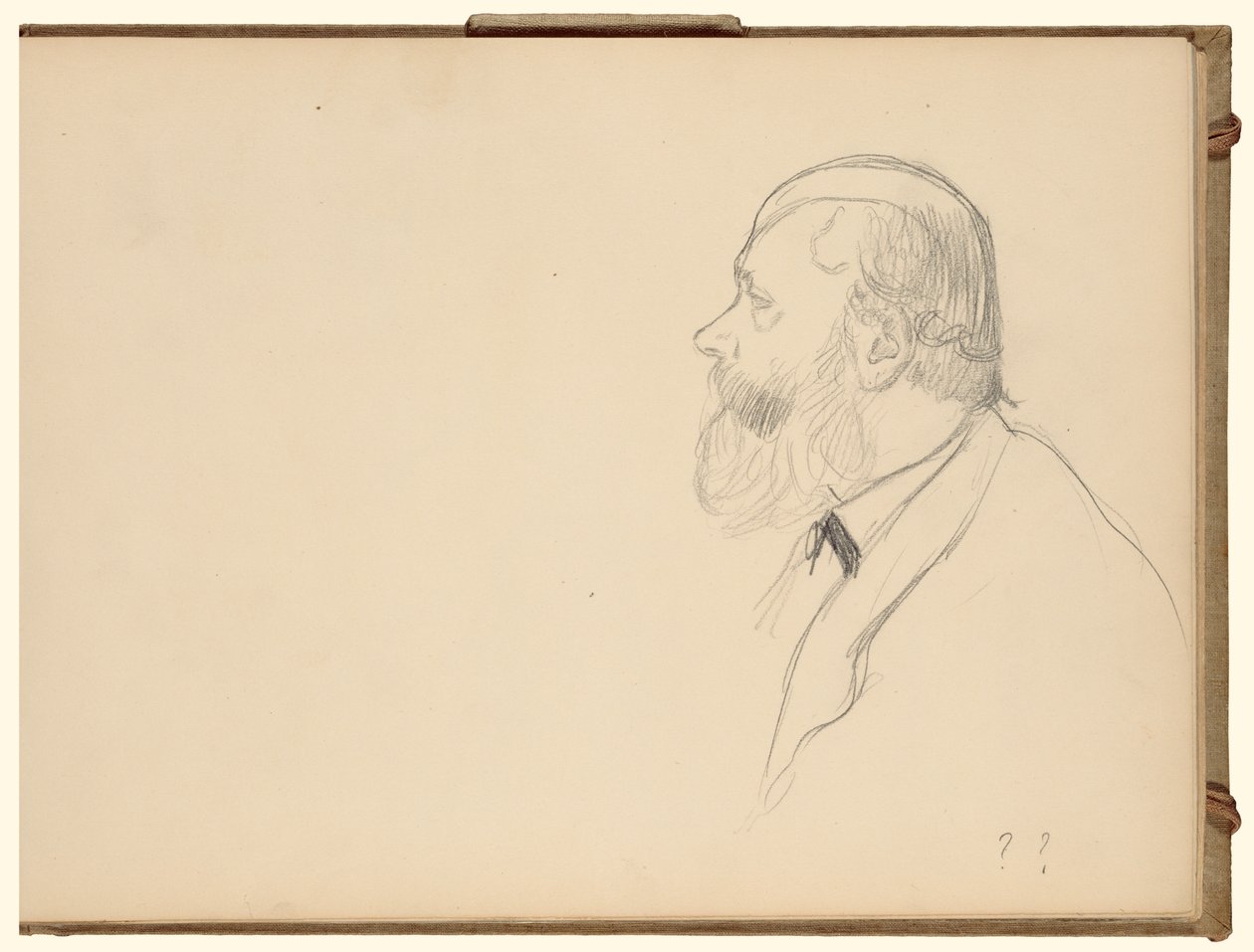 Mann im Profil von Edgar Degas