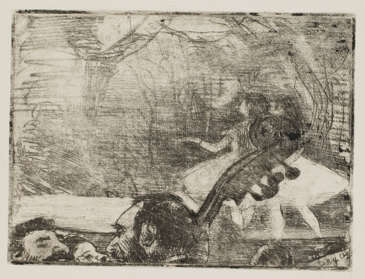 Auf der Bühne I von Edgar Degas