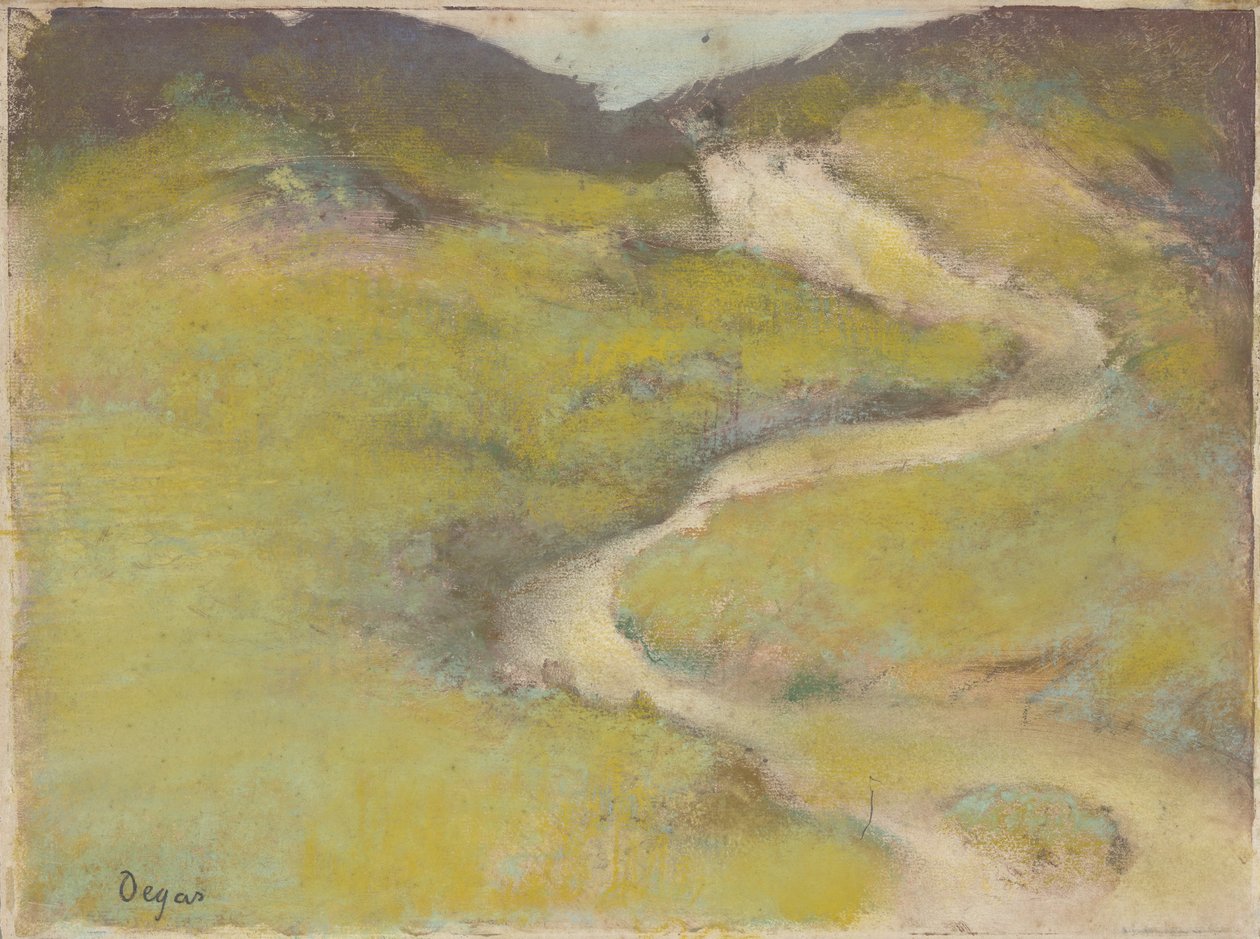Pfad in einem Feld, 1890 von Edgar Degas