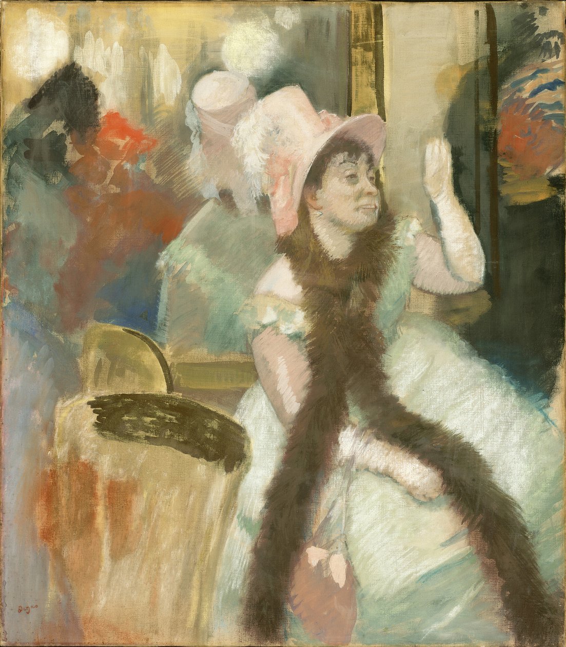 Porträt nach einem Kostümball (Porträt von Madame Dietz-Monnin) von Edgar Degas