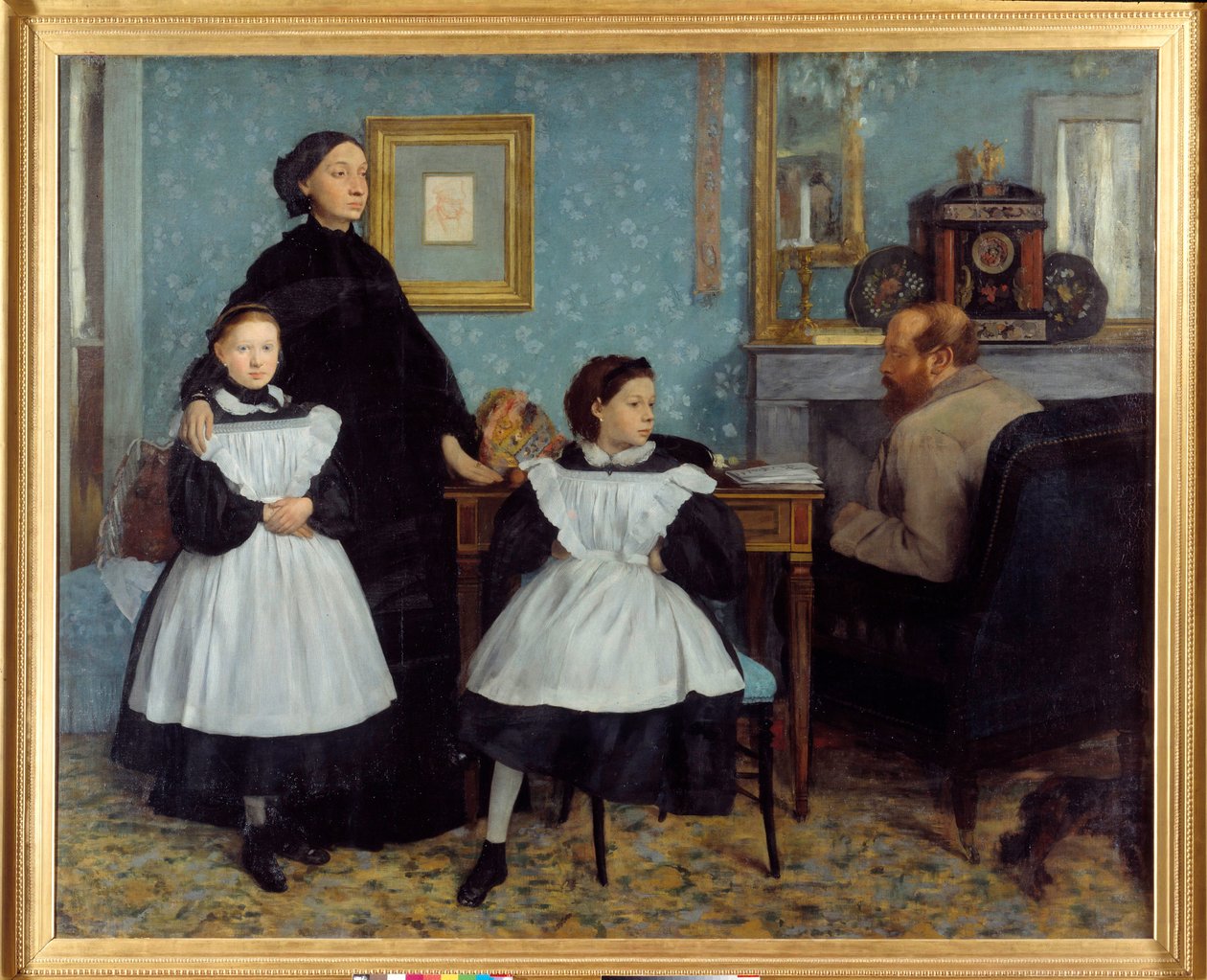 Porträt der Familie Bellelli Der Maler verbrachte einige Monate in der Toskana bei seinen Onkeln, den Bellelli - Gemälde von Edgar Degas (1834-1917) von Edgar Degas