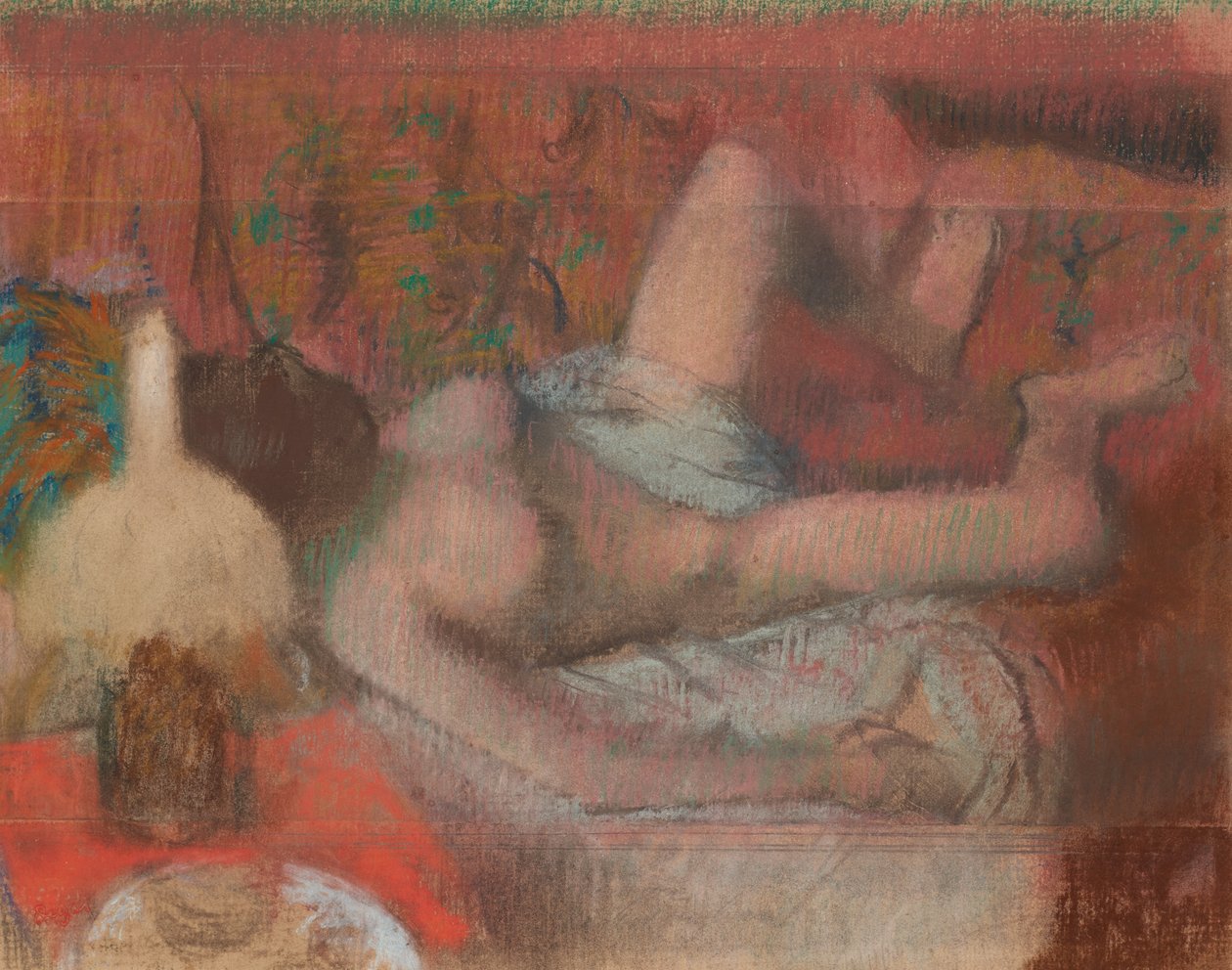 Liegende nackte Frau, ca. 1888-90 von Edgar Degas
