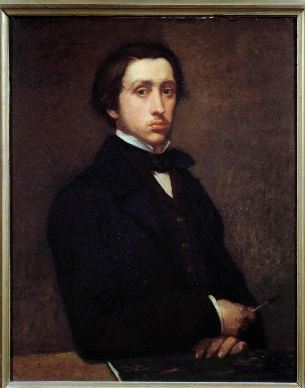 Selbstporträt mit Kohlehalter von Edgar Degas
