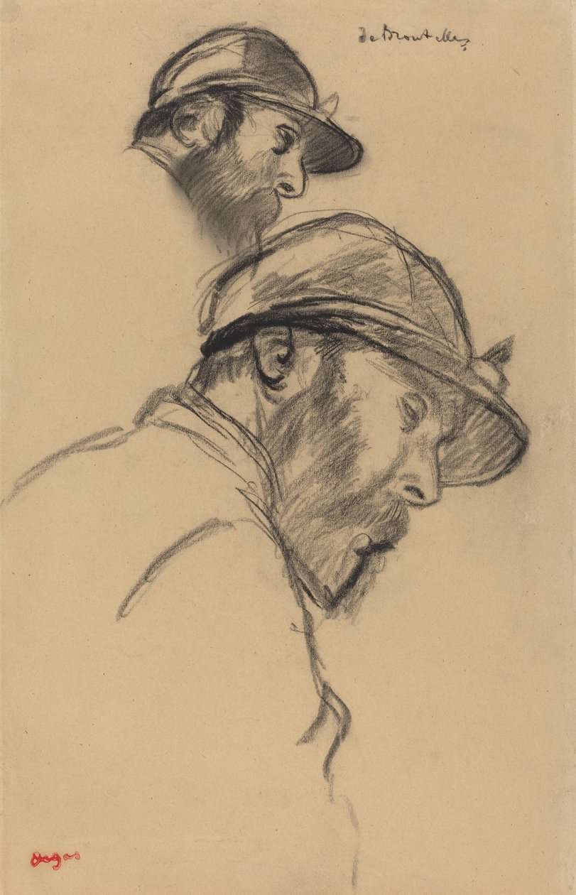 Studie eines Jockeys M. de Broutelles, ca. 1884 von Edgar Degas