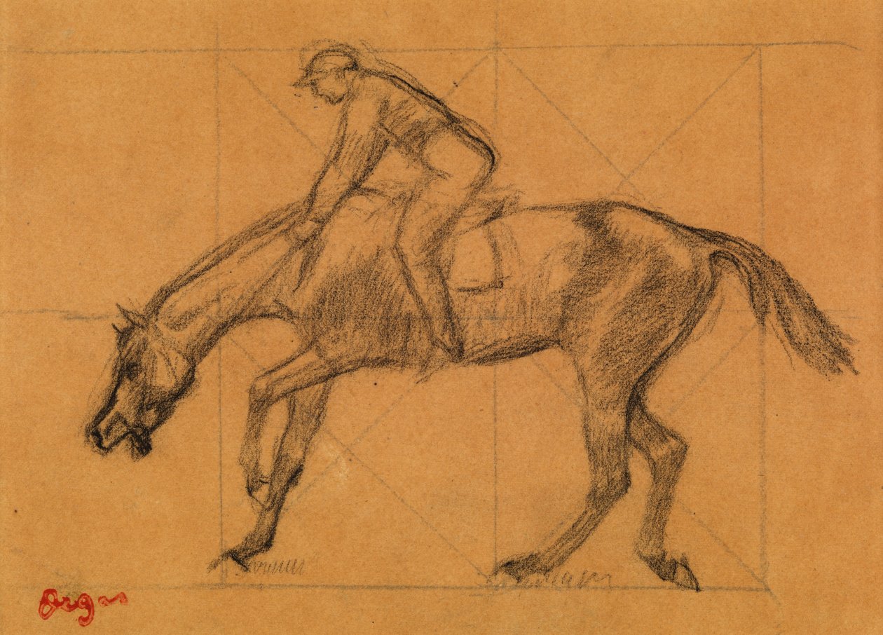 Das Ende des Rennens, ca. 1882 von Edgar Degas