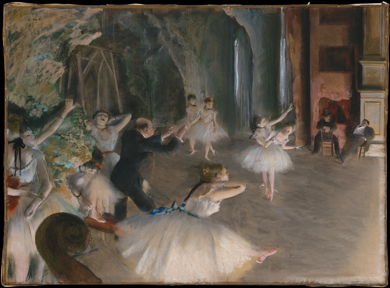 Die Probe auf der Bühne von Edgar Degas