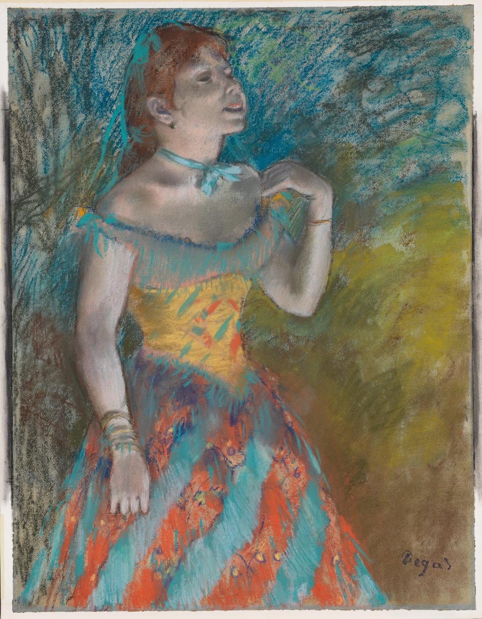 Die Sängerin in Grün von Edgar Degas