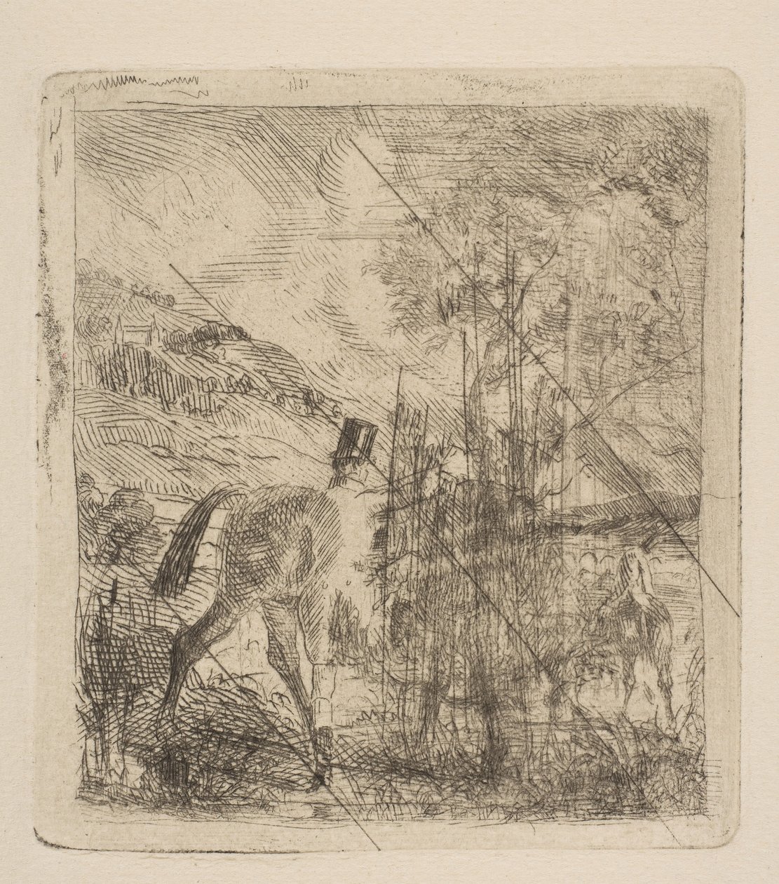 Der Sportsmann besteigt sein Pferd, 1856 von Edgar Degas