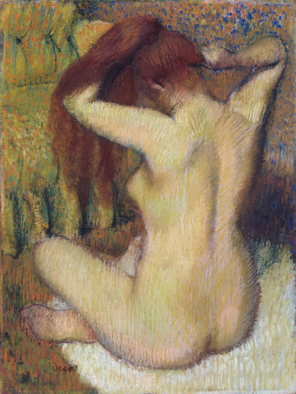 Frau, die ihr Haar kämmt, ca. 1888-90 von Edgar Degas