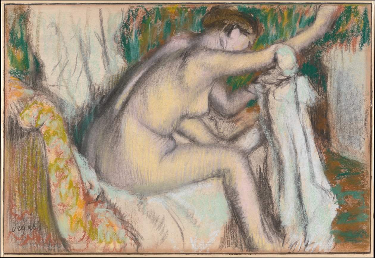 Frau trocknet ihren Arm von Edgar Degas