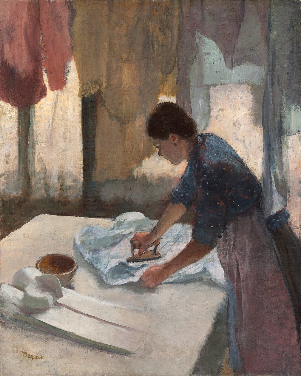 Frau beim Bügeln, um 1876-87 von Edgar Degas