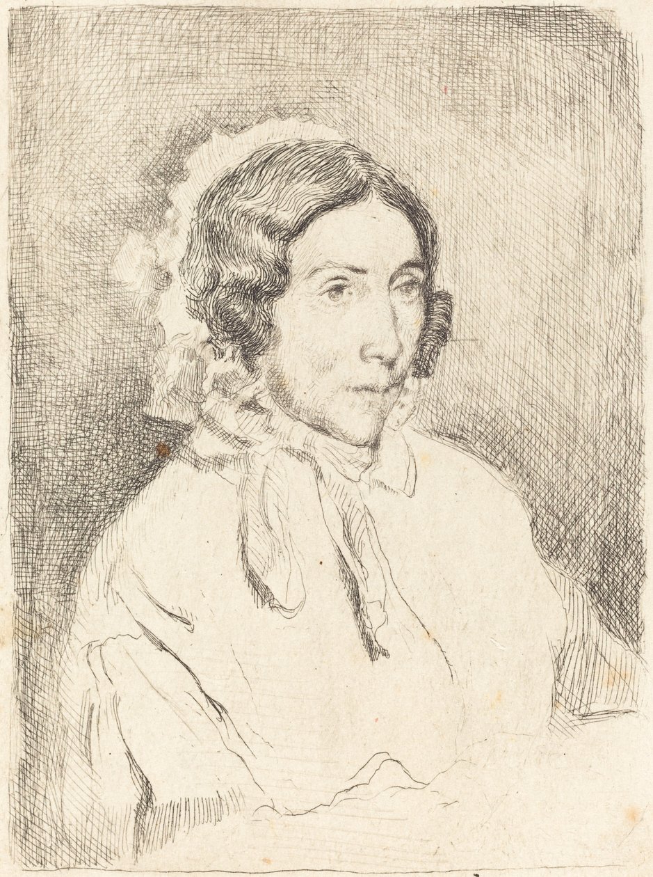 Frau mit gerüschter Haube Dame âgée, 1859-1860 von Edgar Degas