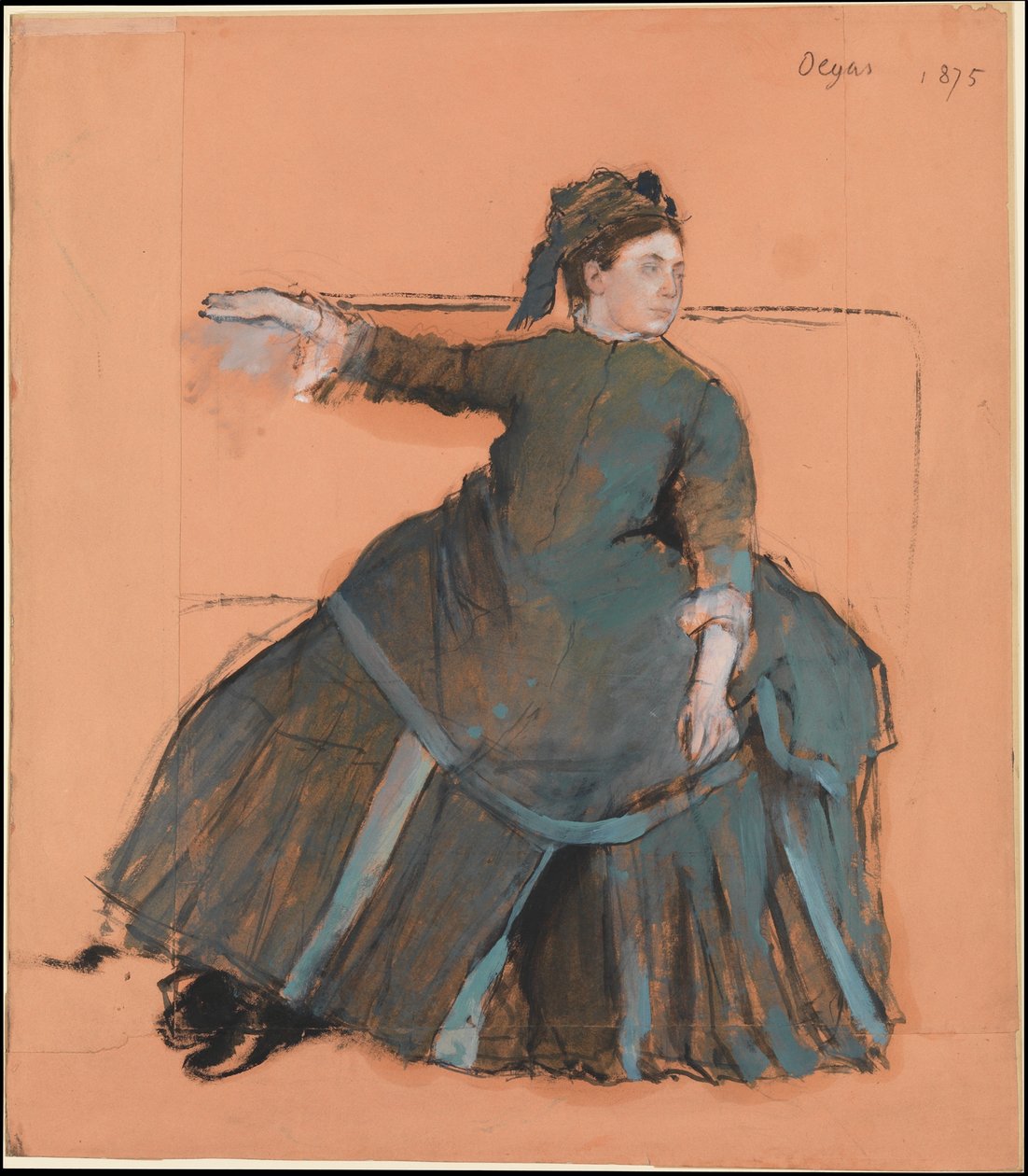 Frau auf einem Sofa von Edgar Degas