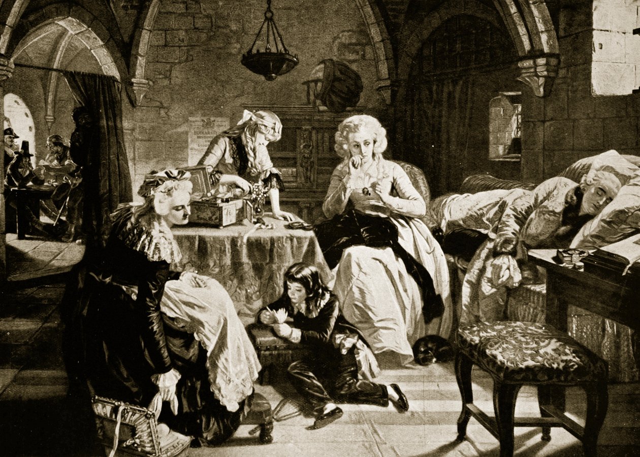 Ludwig XVI. und seine Familie im Tempel, Illustration aus 