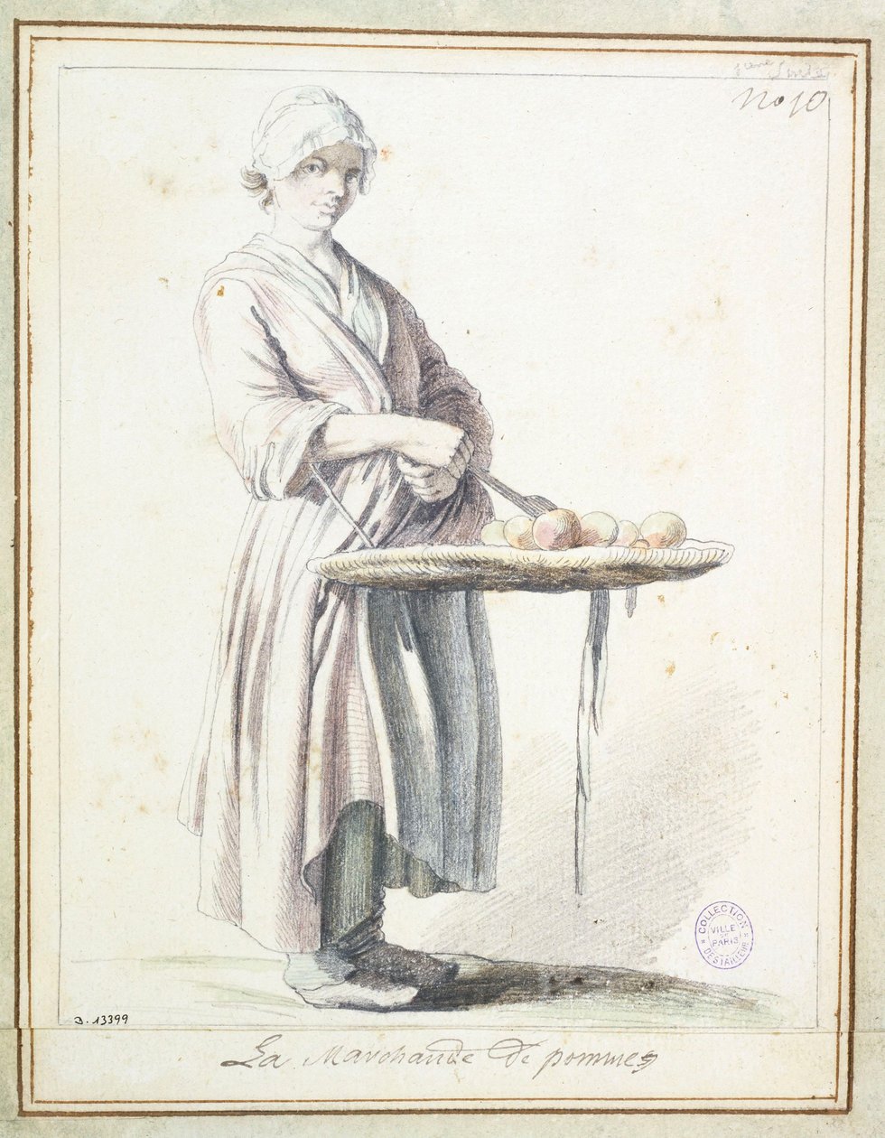 Die Apfelverkäuferin von Edmé Bouchardon