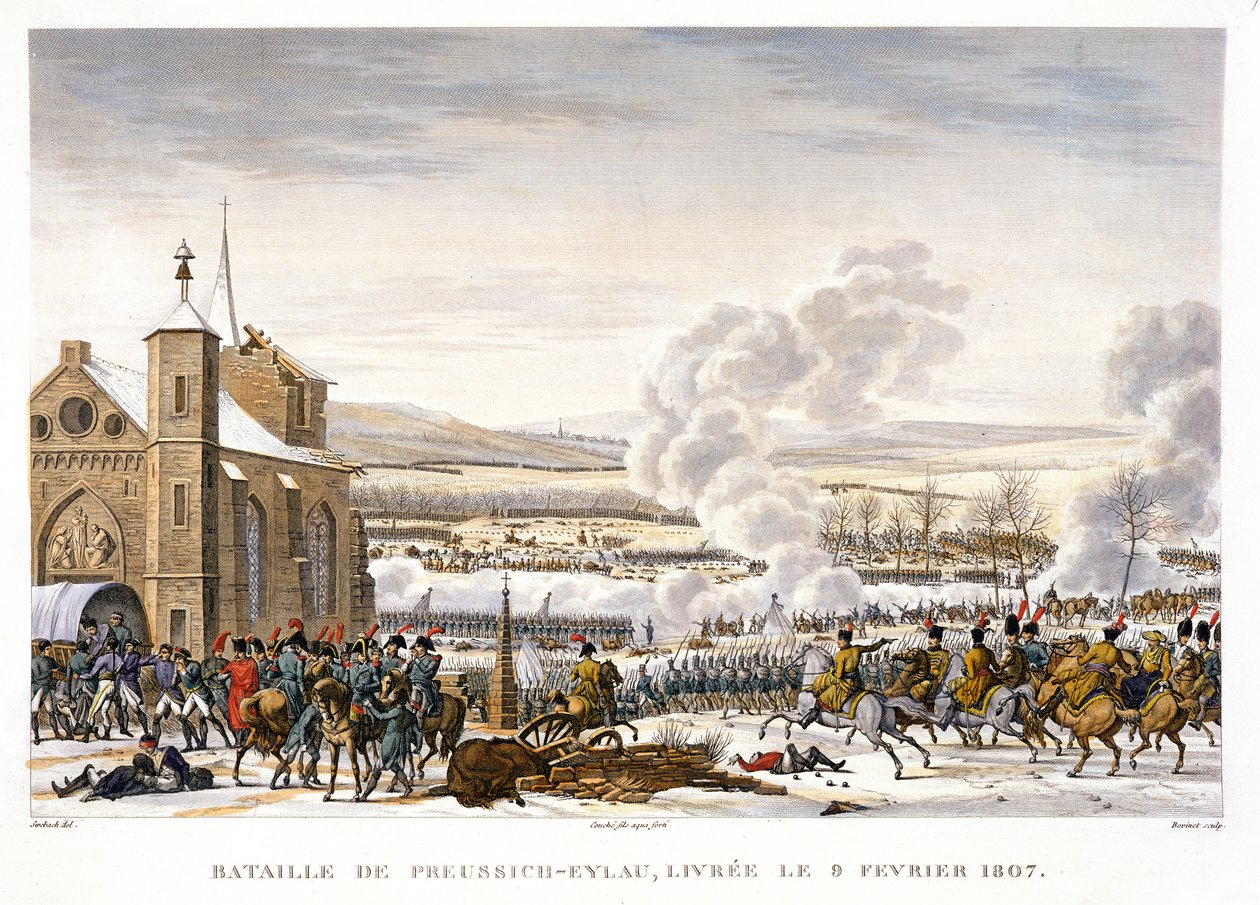 Die Schlacht bei Eylau, Deutschland, 9. Februar 1807 von Edme Bovinet