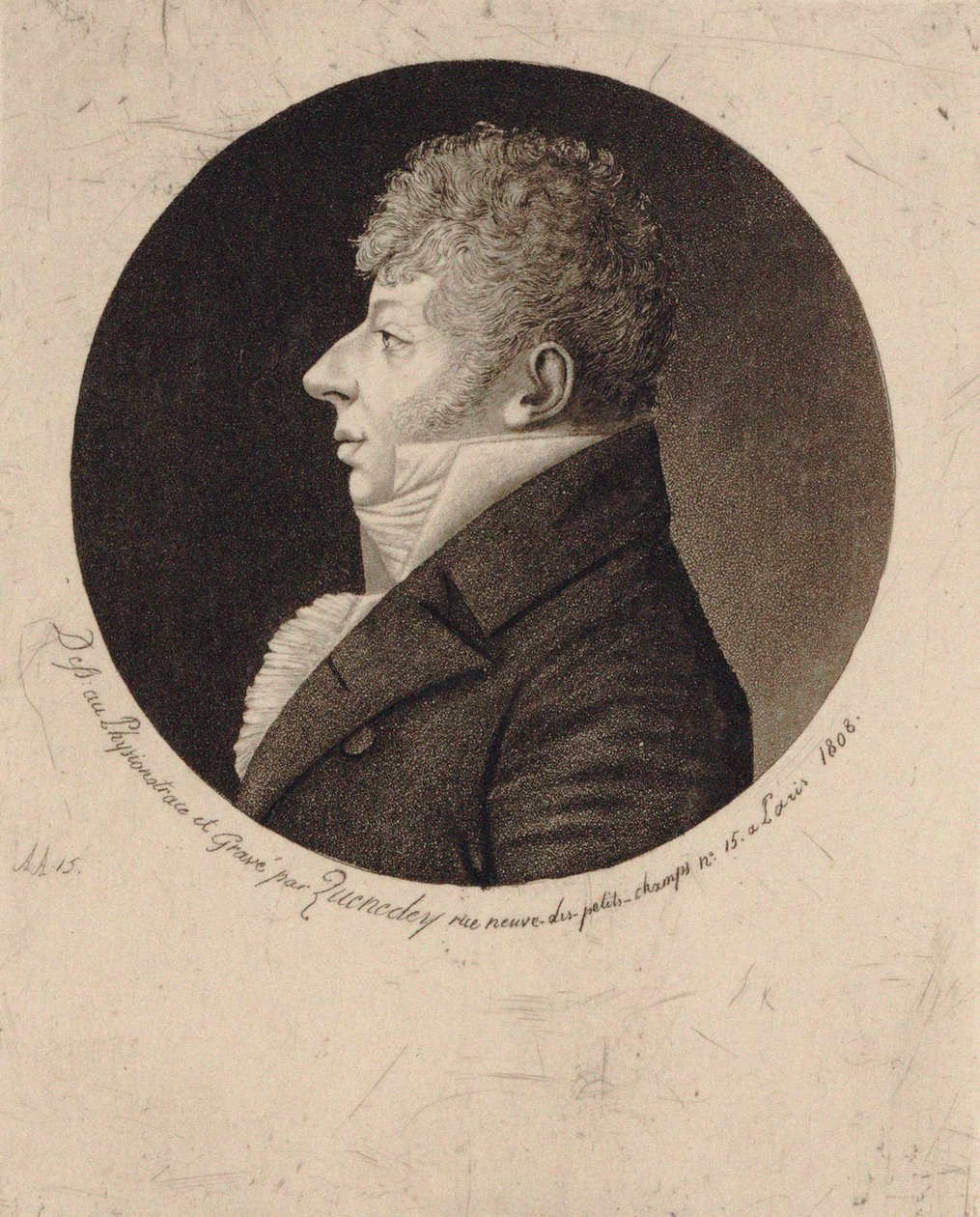 Porträt des Geigers und Komponisten Jean Nicolas Auguste Kreutzer 1778-1832, 1808 von Edme Quenedey