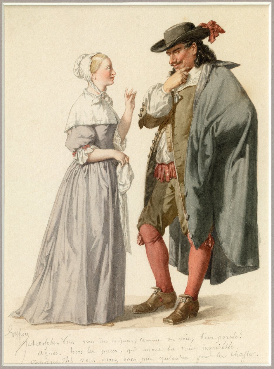Porträt von Agnes und Arnolphe, um 1870 von Edmond Aime Florentin Geffroy