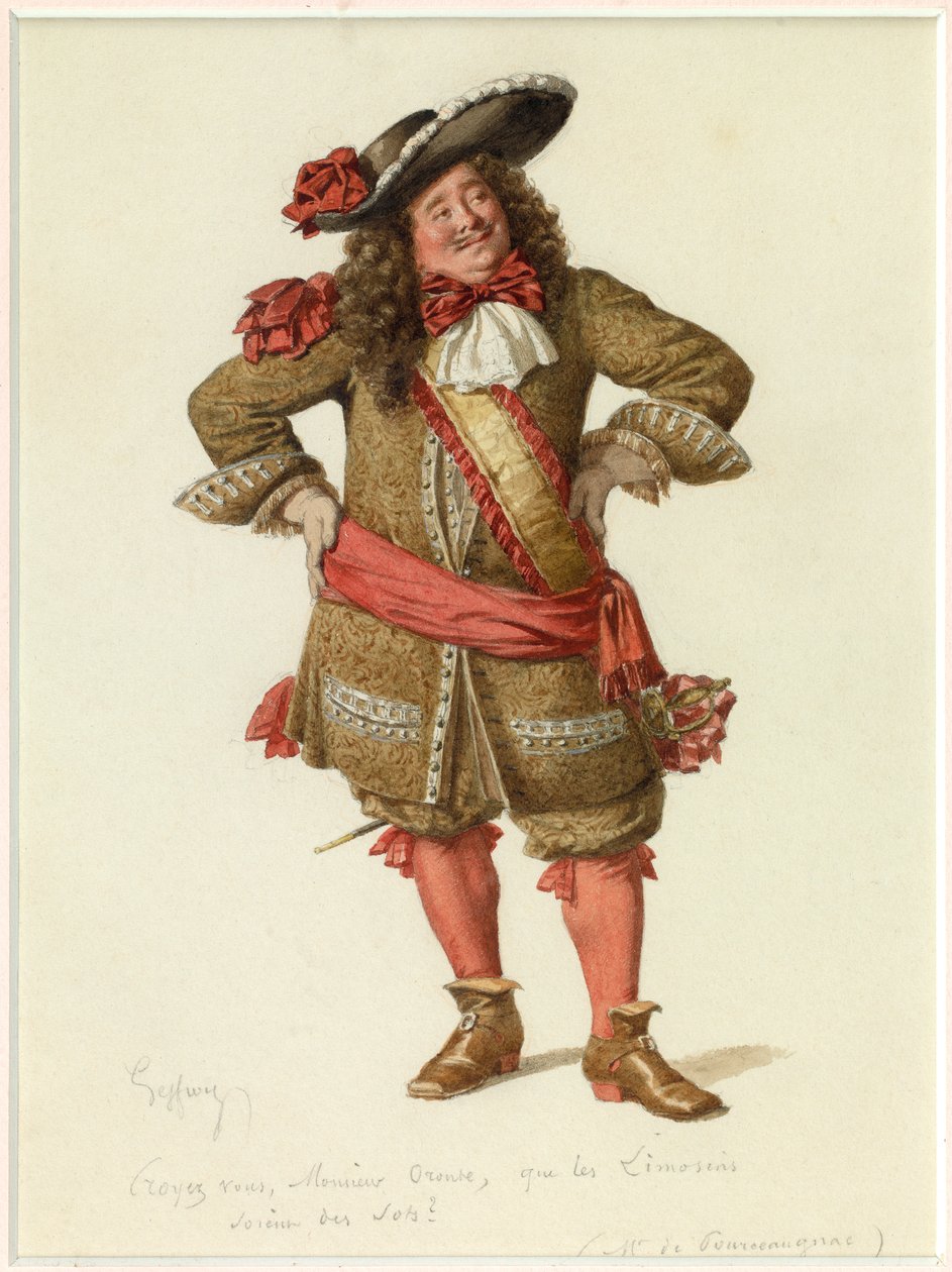 Porträt von Monsieur de Pourceaugnac, um 1870 von Edmond Aime Florentin Geffroy