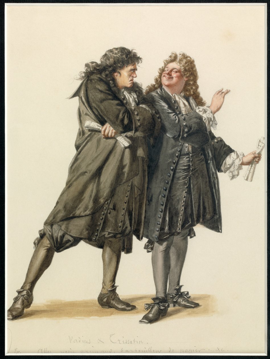 Porträt von Vadius und Trissotin, um 1870 von Edmond Aime Florentin Geffroy