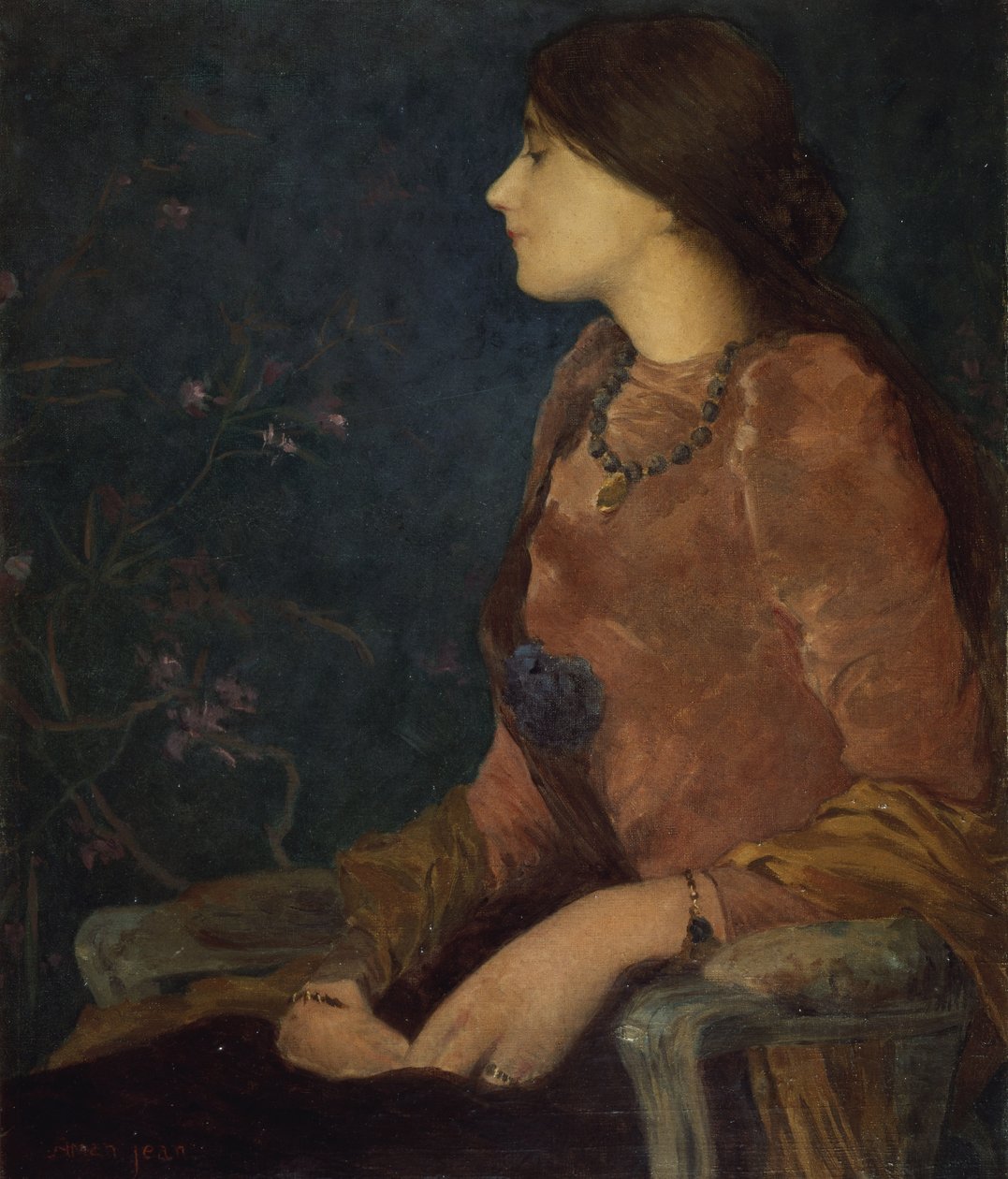 Nachdenkliche Dame, sitzend von Edmond François Aman Jean