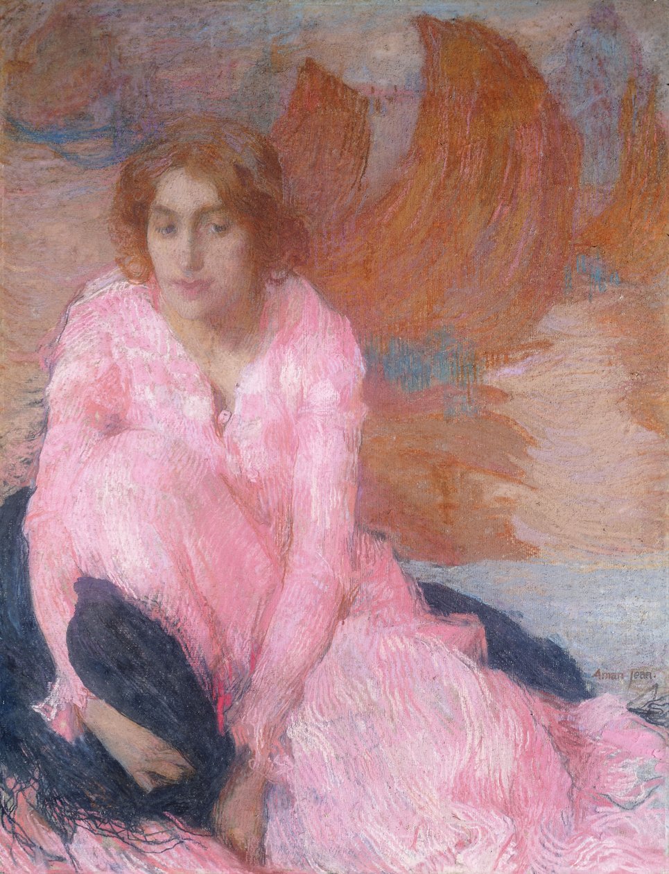 Das rosa Kleid von Edmond François Aman Jean