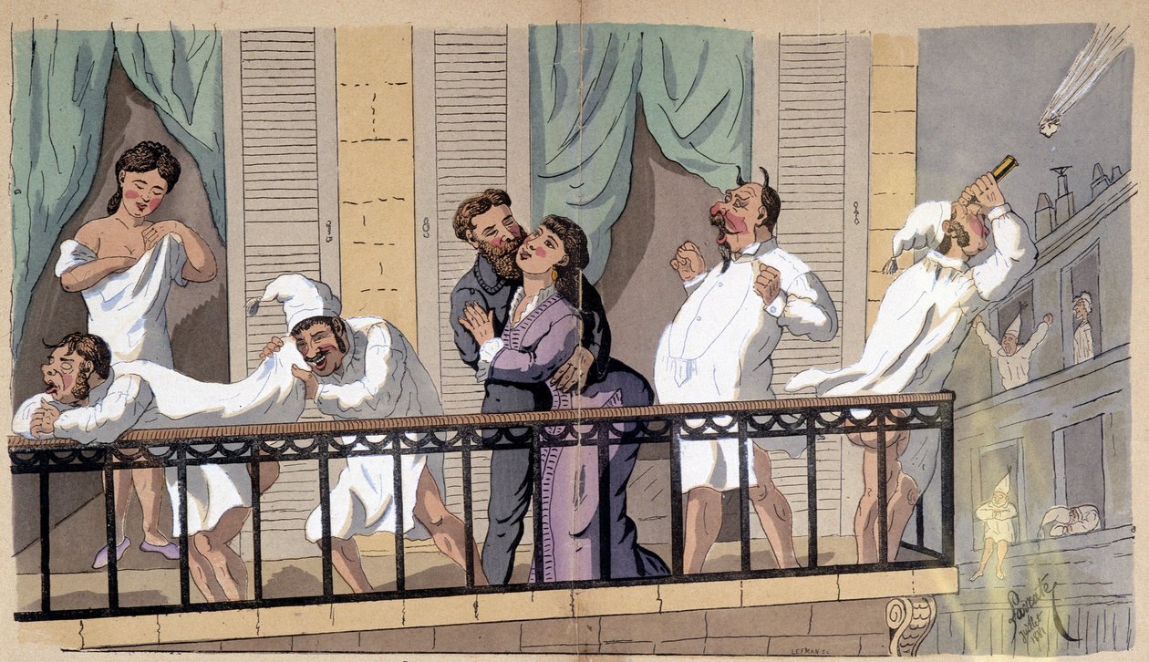 Die Nächte sind so heiß! - Sozialer Cartoon von Lavrate von Edmond Lavrate