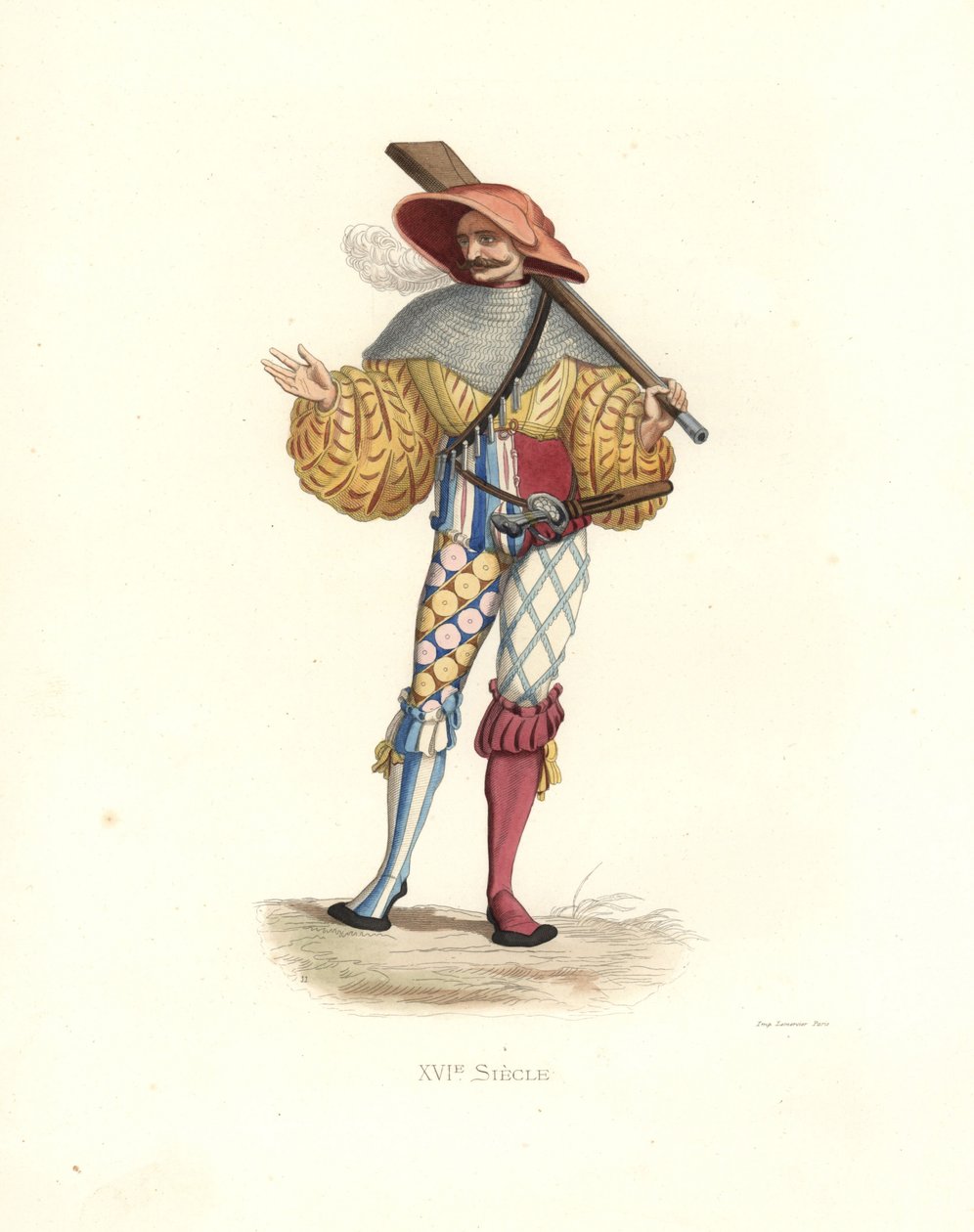 Deutscher Arkebusier des 16. Jahrhunderts von Edmond Lechevallier-Chevignard