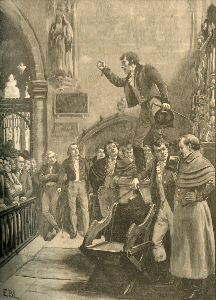 Wahlversammlung in Irland, 1826, um 1890 von Edmund Blair Leighton