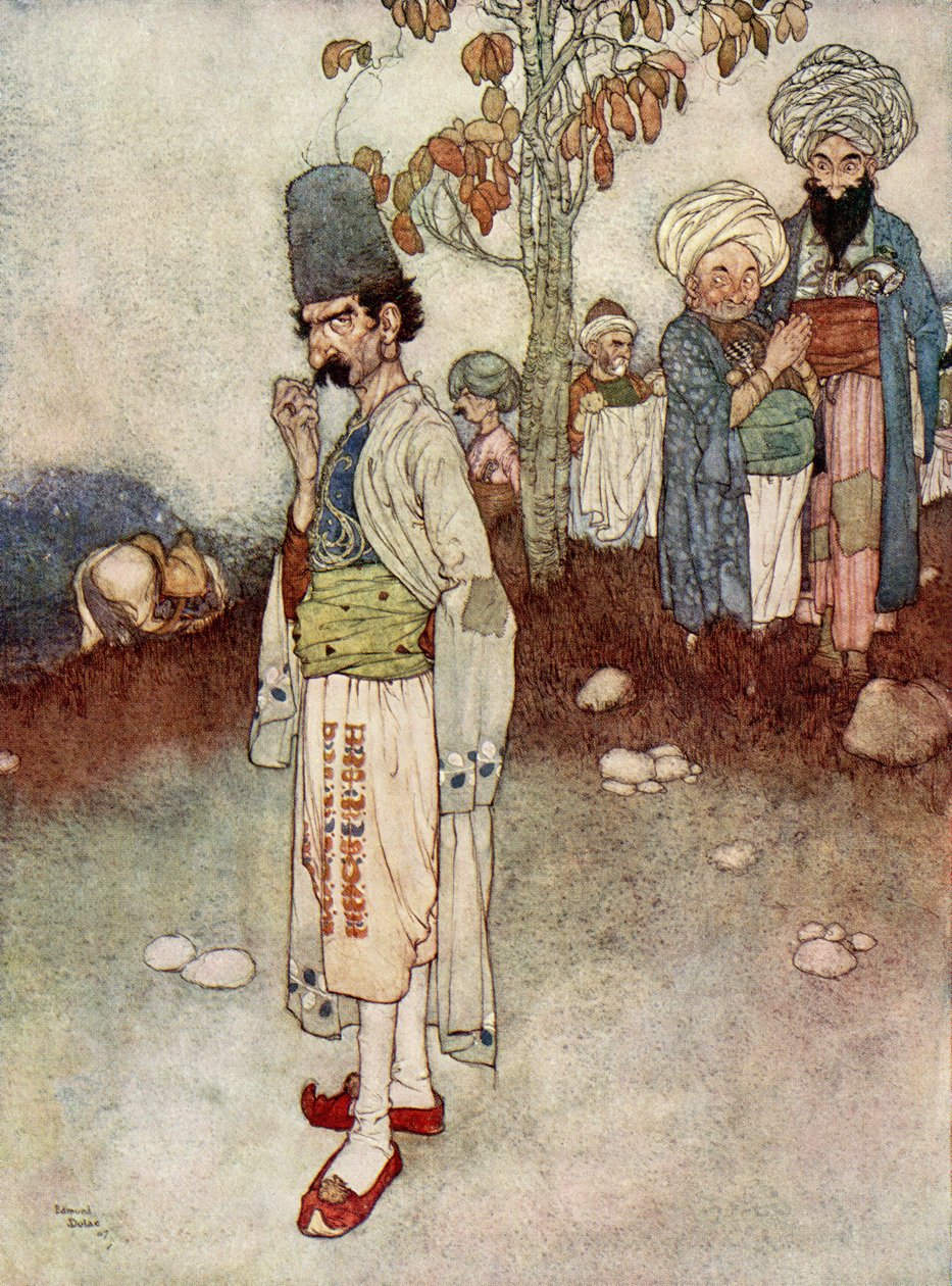 Er nahm eine Verkleidung an, die seinem Zweck entsprach, Illustration aus 