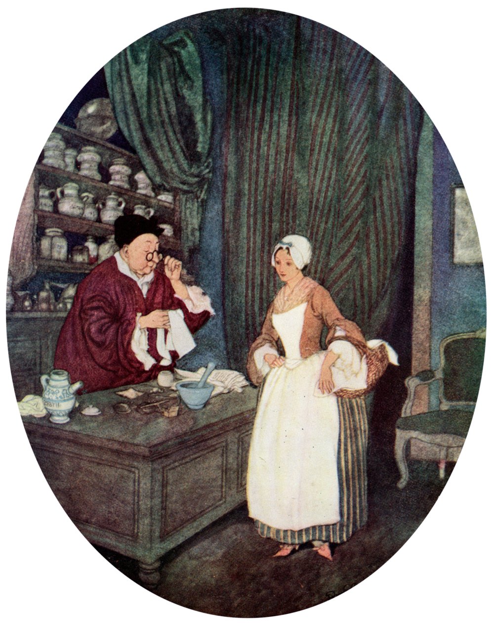 Ich habe noch nie so kleine Näharbeiten gesehen von Edmund Dulac